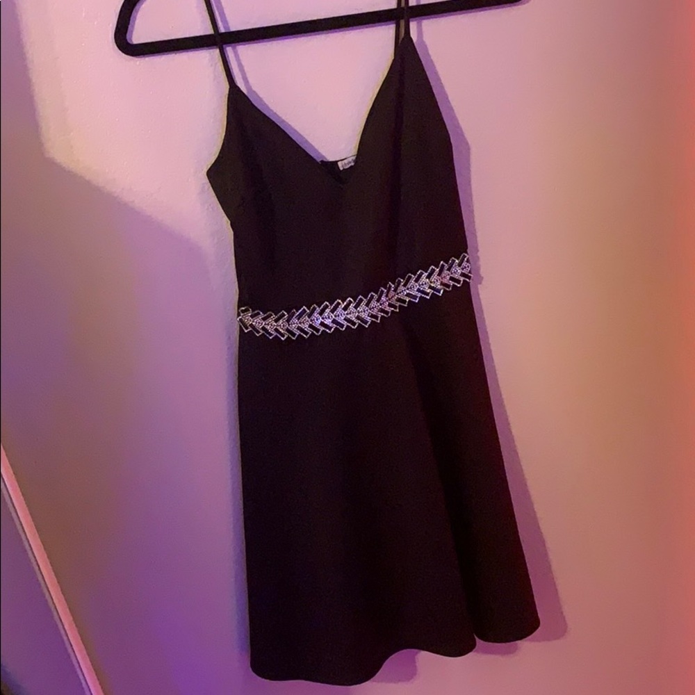 black spaghetti strap dress